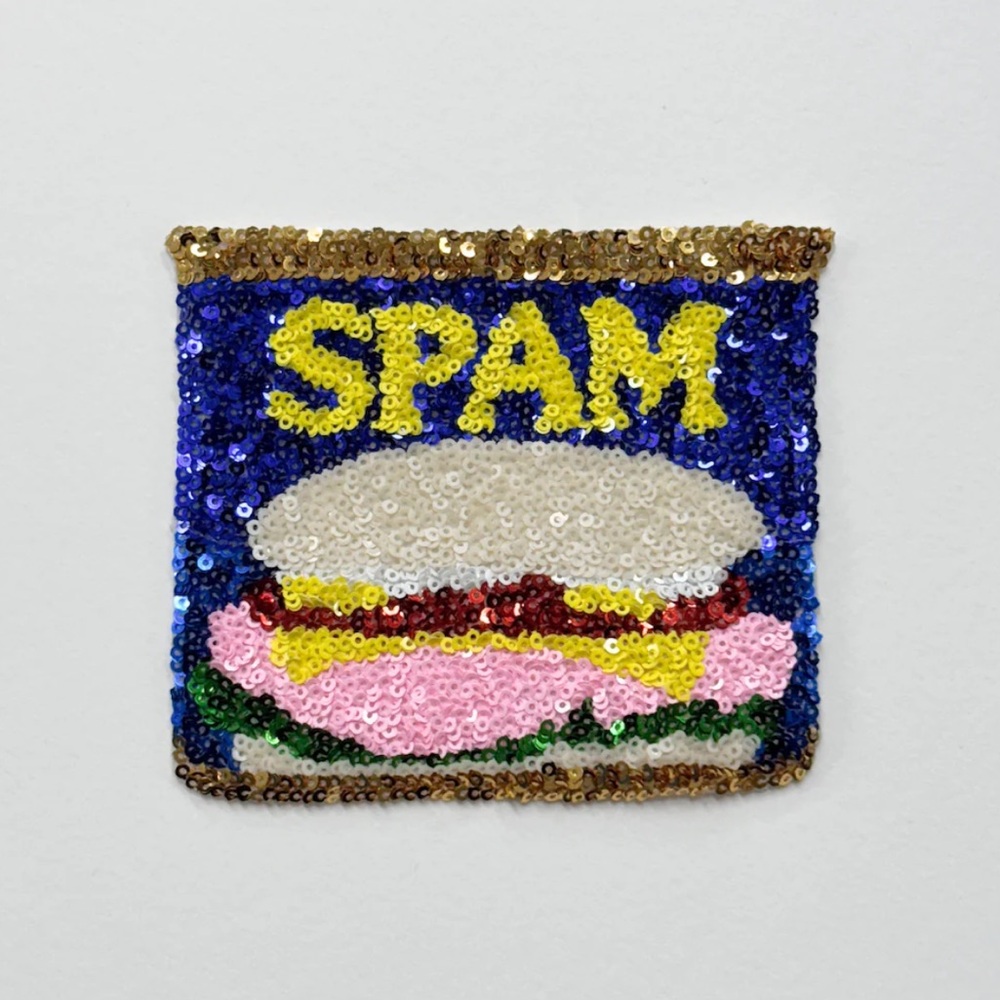 CJ Hendry 🐷 Bargain Bodega Sequin Patch Can Spam Ham Limited Edition New